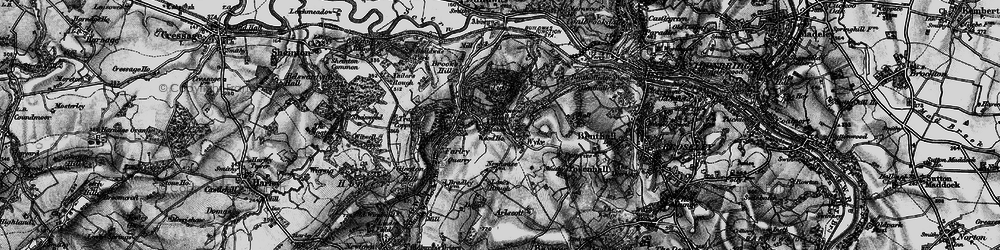 Old map of Tick Wood in 1899