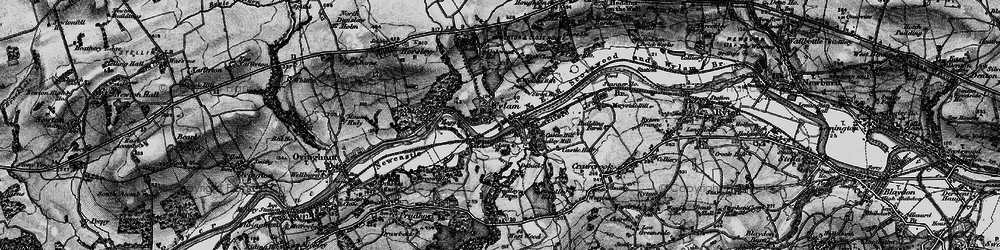 Old map of Wylam in 1898