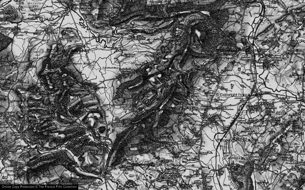 Old Map of Historic Map covering Yeld's Hill in 1899