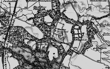 Old map of Whinny Moor Plantn in 1898
