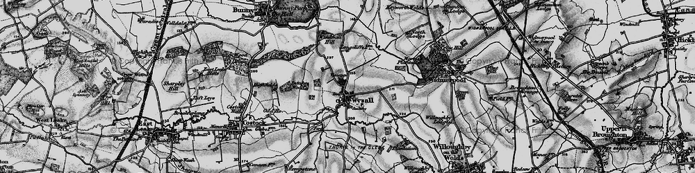 Old map of Wysall in 1899