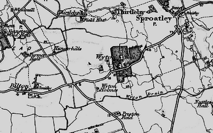 Old map of Wyton Holmes in 1895
