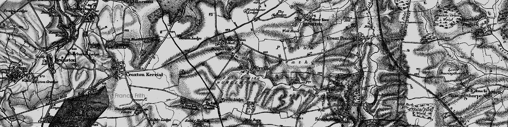 Old map of Wyville in 1899