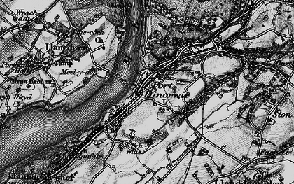 Old map of Y Felinheli in 1899