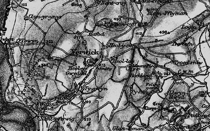 Old map of Y Ferwig in 1898