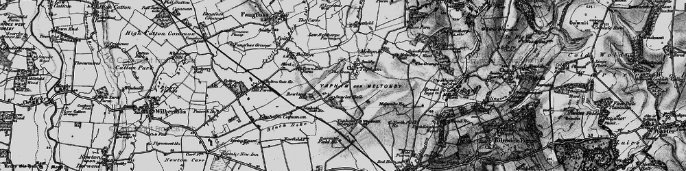 Old map of Yapham Common in 1898