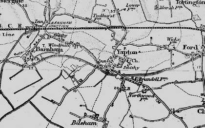 Old map of Yapton in 1895