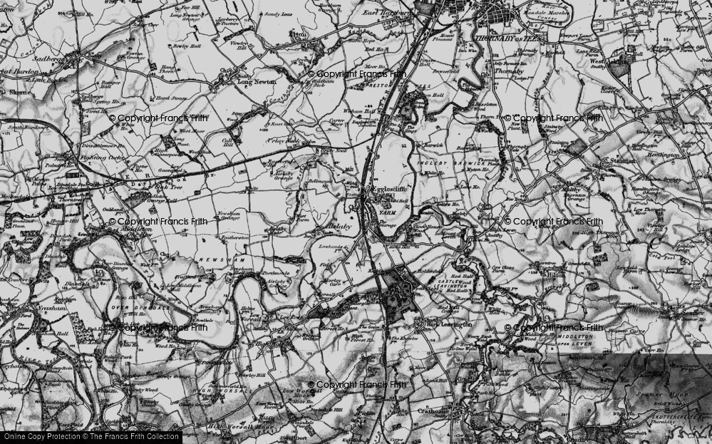 Old Map of Yarm, 1898 in 1898