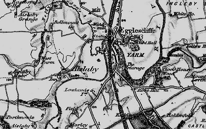 Old map of Yarm in 1898