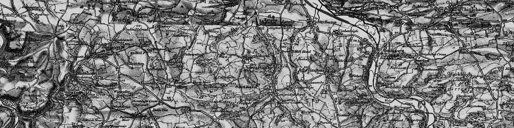 Old map of Langley Barton in 1898