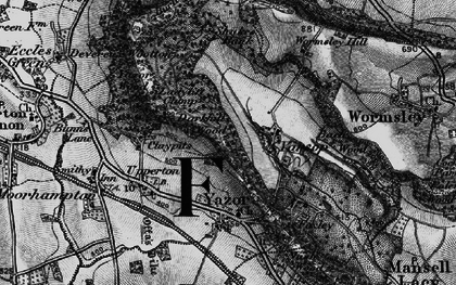 Old map of Yazor Wood in 1898
