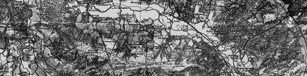 Old map of Yateley in 1895