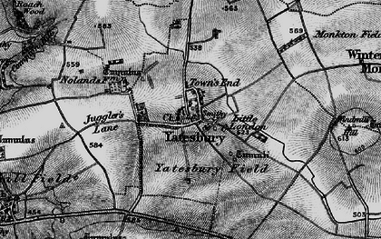 Old map of Yatesbury in 1898