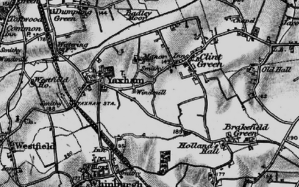 Old map of Yaxham in 1898