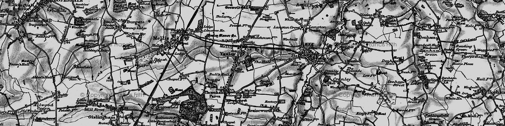 Old map of Yaxley in 1898