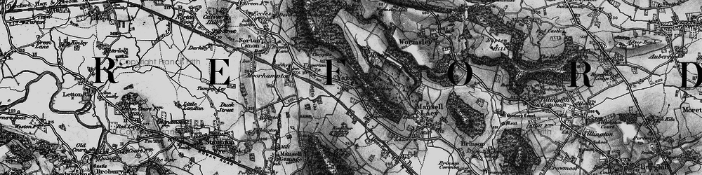 Old map of Yazor in 1898