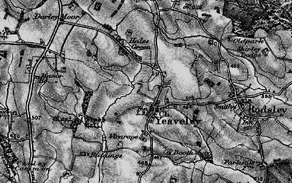 Old map of Yeaveley in 1897