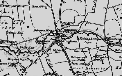 Old map of Yedingham Ings in 1898