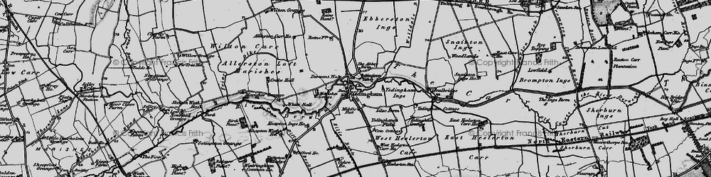 Old map of Yedingham Ings in 1898