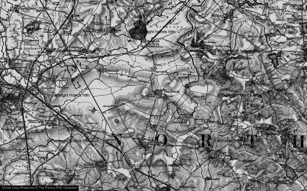 Old Map of Yelvertoft, 1898 in 1898