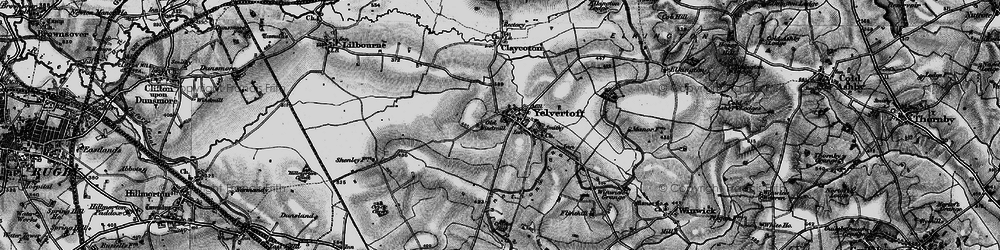 Old map of Yelvertoft in 1898