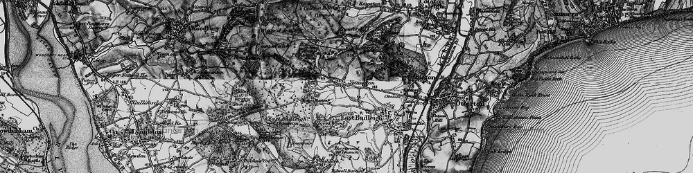 Old map of Yettington in 1898