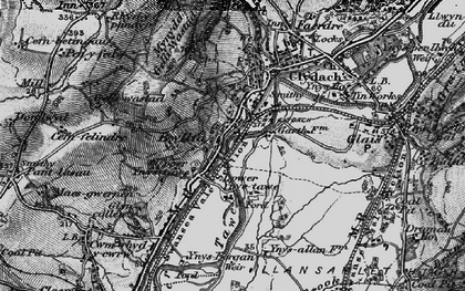Old map of Ynystawe in 1897