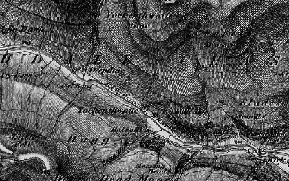 Old map of Yockenthwaite Moor in 1897