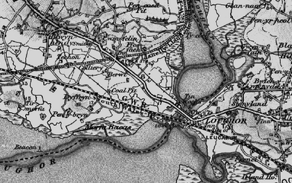 Old map of Berwick in 1897