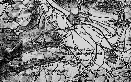 Old map of Ystrad Aeron in 1898