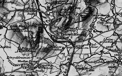 Old map of Ystradmeurig in 1898